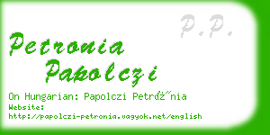 petronia papolczi business card